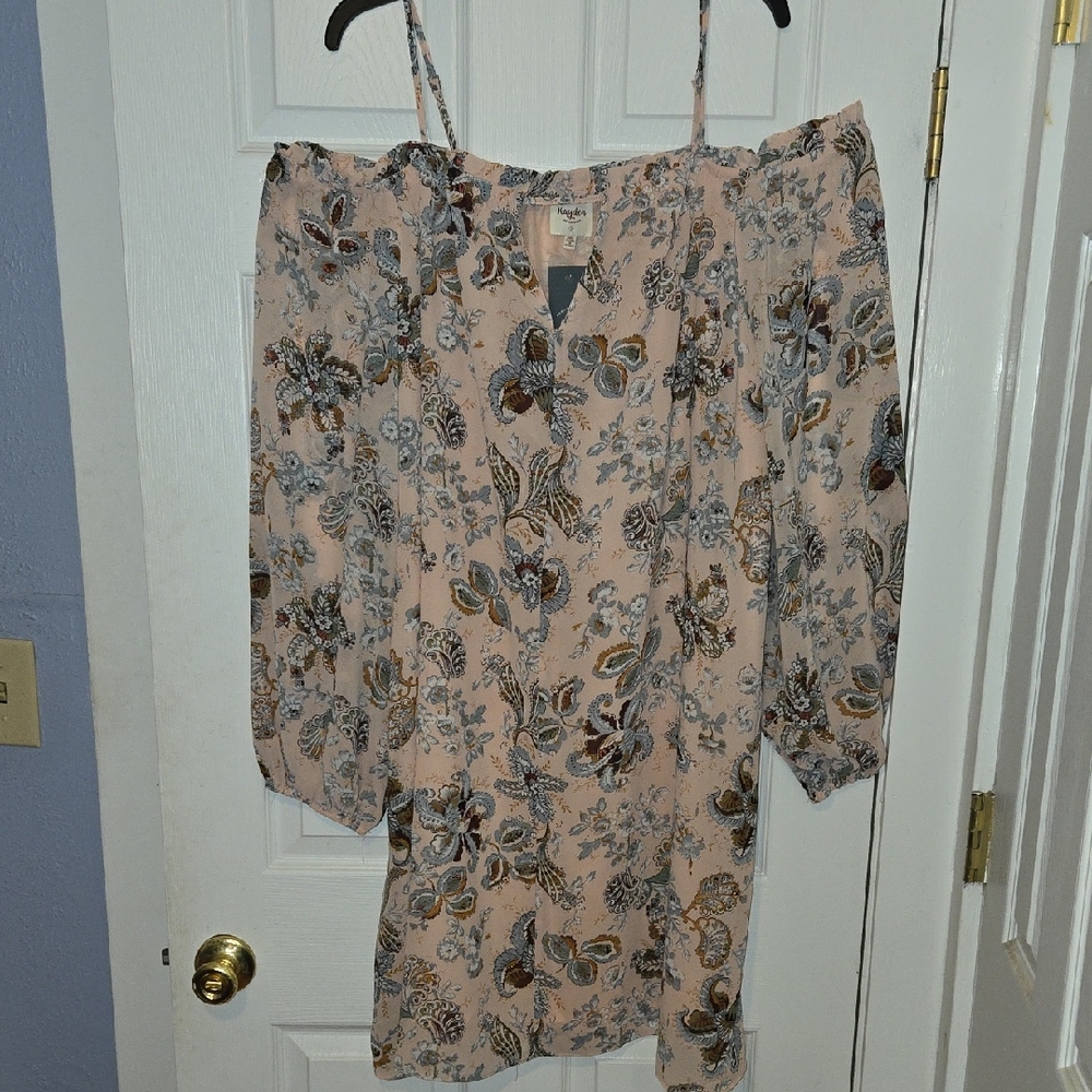 Hayden Floral Off-Shoulder Midi Dress, 2X